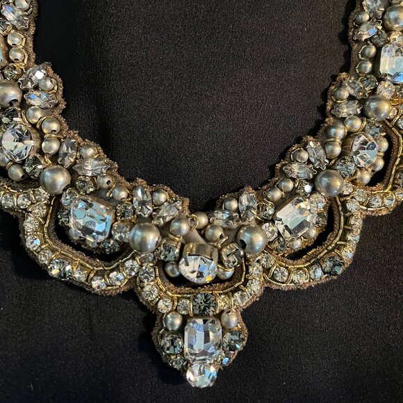 Crystal and Pearl Necklace and Bracelet Set - Martine Wester (London) - Picture 3 of 5